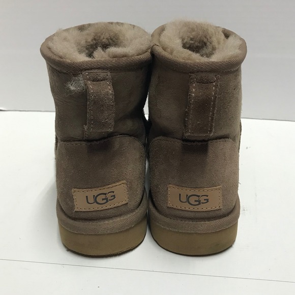 UGG Classic Mini II Taupe Brown Suede Shearling Ankle Boots 1016222 womens  9 - Picture 11 of 11
